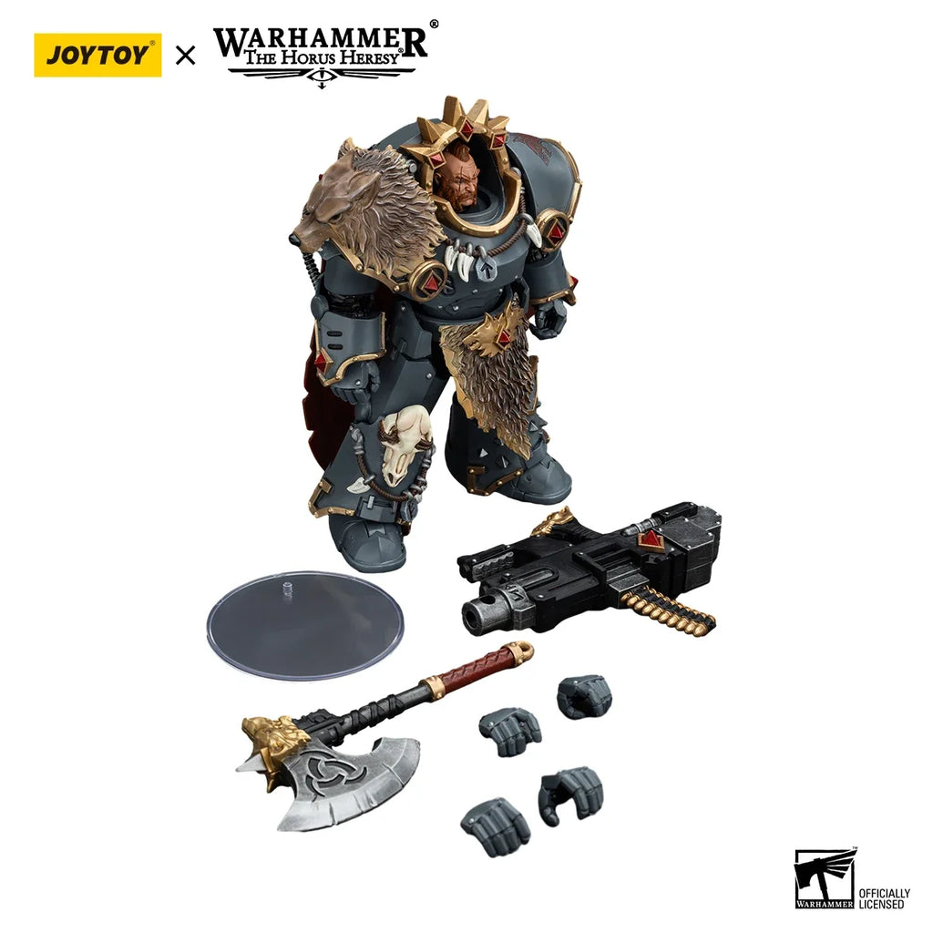 [IN STOCK] JOYTOY 1/18 Warhammer 40K Action Figure Space Wolves Hvarl Red-Blade&Legion Praetor Model