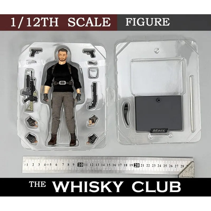 In Stock 1/12 Scale Bigaddict Target 001 Whiskey Club Killer Mark Action Figure Collection Decoration Ornament Model Toy Gifts