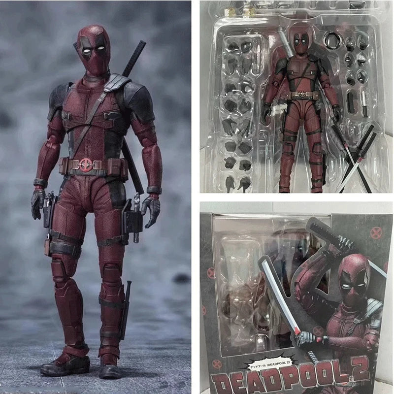 SHF Deadpool 2 Action Figure PVC Superhero Collection Doll Movable Model Toys Joint Movable Dolls Kids Birthday Gift 16cm