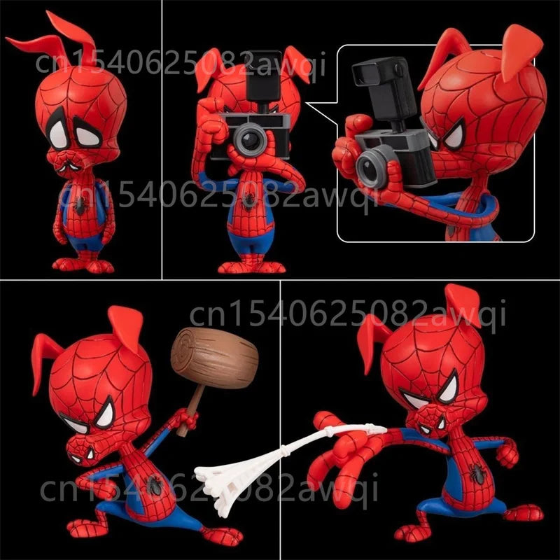Spiderman Gwen Peter Action Figure Hot Toys Spider-Ham Anime Spider-Verse Collect Sentinel Miles Morales Figures Room Decoration