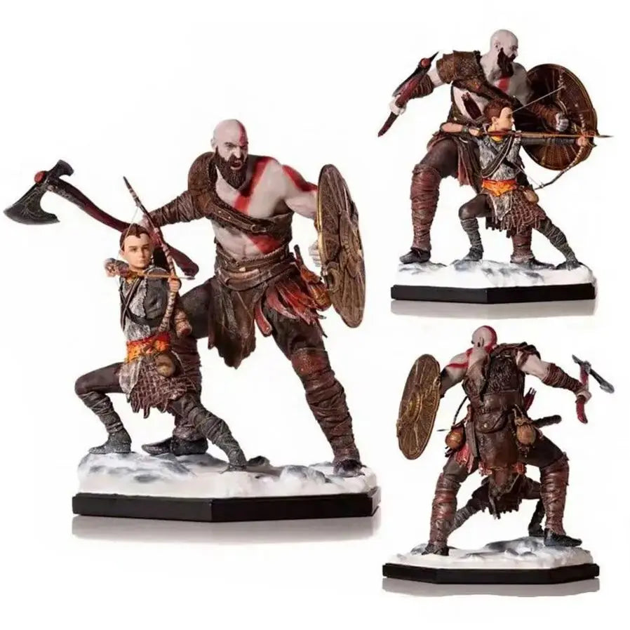God of War Kratos and Atreus Deluxe Art Scale PVC Figure Model Statue Collection Toy