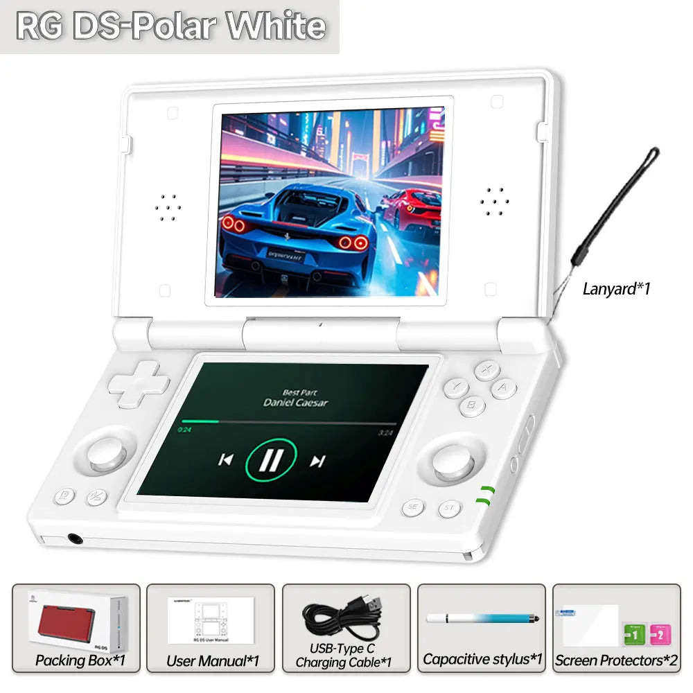 Anbernic RG DS Dual 4.0” IPS Screen Video Game Console Android 14 Support Dual Application On Split Screens & Hall Switch Chip