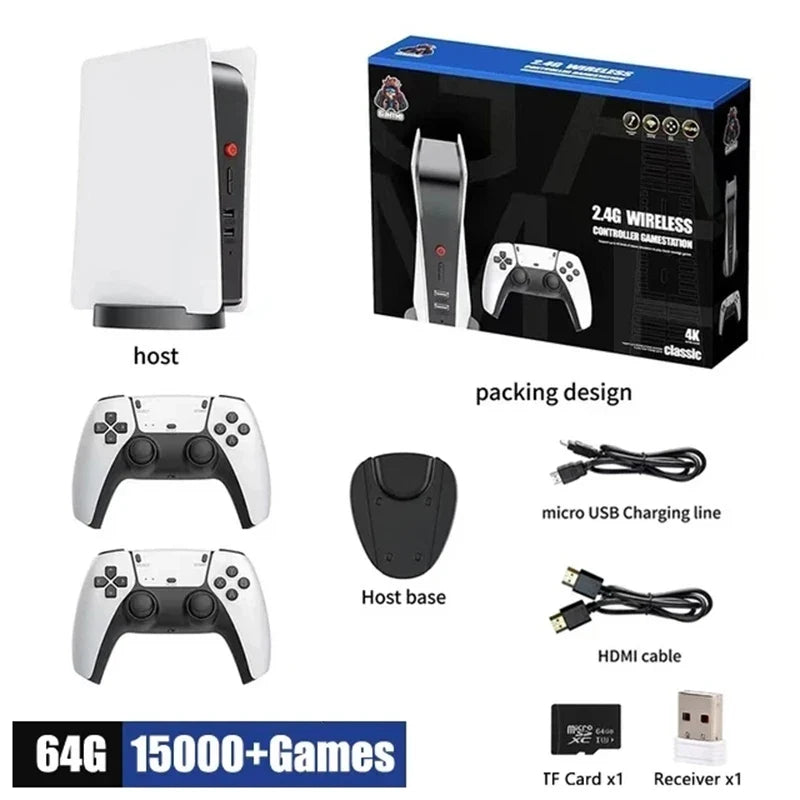 M5 Retro Video Game Console Classic PS1/FC/GBA Game Console Dual Wireless HDMI HD Built in 20000+Game 4K Output Gifts