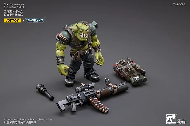 【SF】JOYTOY 1/18 Action Figure Ork Kommandos Snipa Boy Balrukk Model Toys Gifts Collection Ornaments