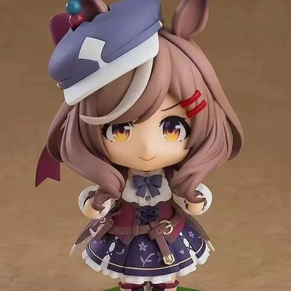 Anime Uma Musume Chibi Nendoroid Tokai Teio Gold Ship Face-Swappable Q Version Figure Desktop Decoration Collectible Model Gifts