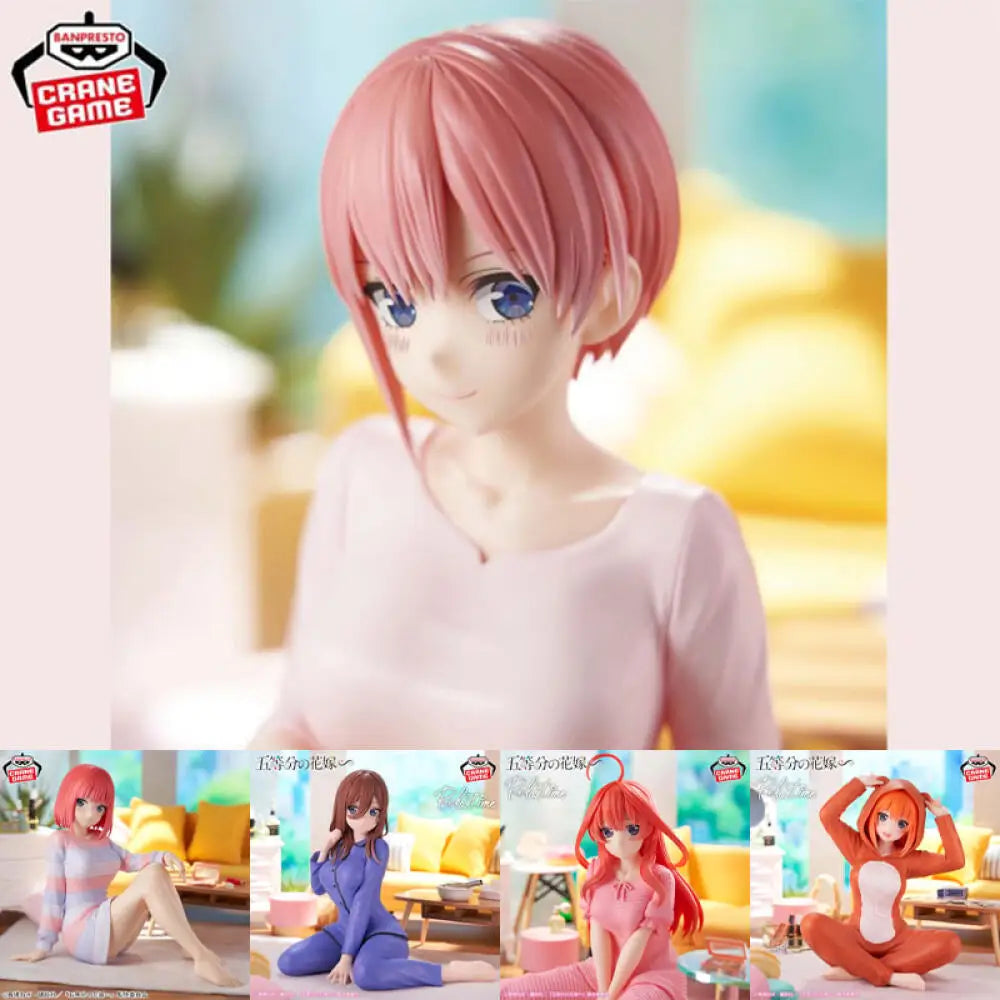 In Stock Bandai The Quintessential Quintuplets Relax time- Nakano May Yotsuba Miku Nino Ichika Anime Figure Model Toy Gift