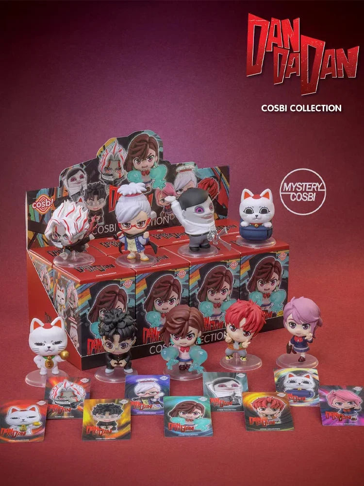 In Stock Original Hot Toys Dandadan Mini Figures Cosbi Collection Chibi Anime Figure Okarun Momo Speed Granny Cute Model Gifts