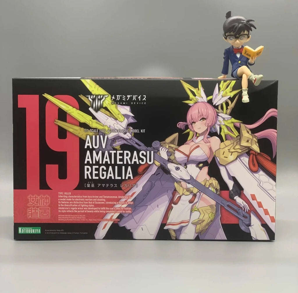 In Stock KOTOBUKIYA Original KP698 Megami Device19 AUV AMATERASU REGALIA Anime Action Figure Mobile Suit Girl Model Toys Gifts