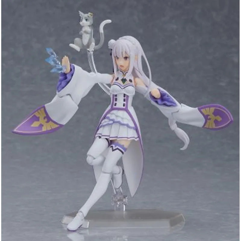 GSC Original Max Factory FIGMA 419 Emilia 140mm Anime Action Figures Toys for Boys Christmas Gift Collectible Model Ornaments