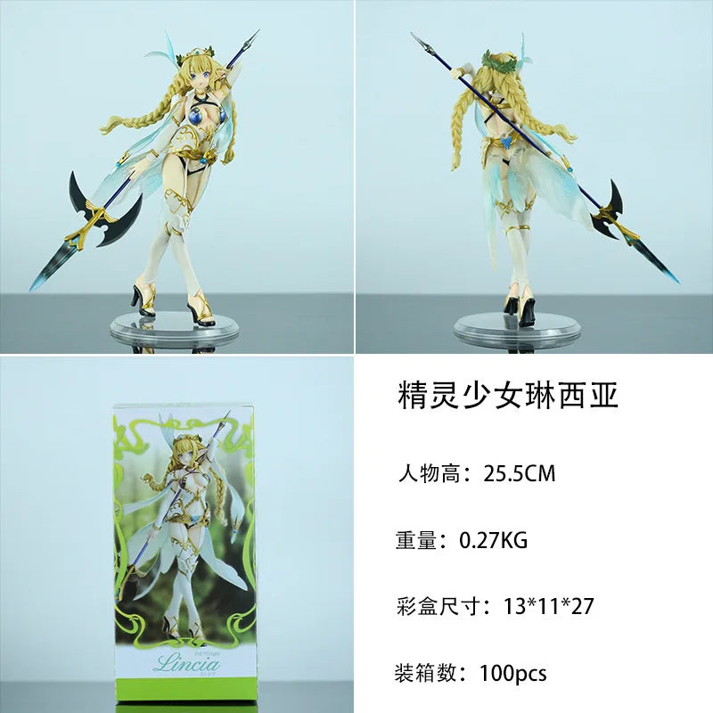 24cm Amiami Third Villager Lincia PVC Action Figure Elf Village Beautiful Anime Collectible Model Toy Gift for Kids