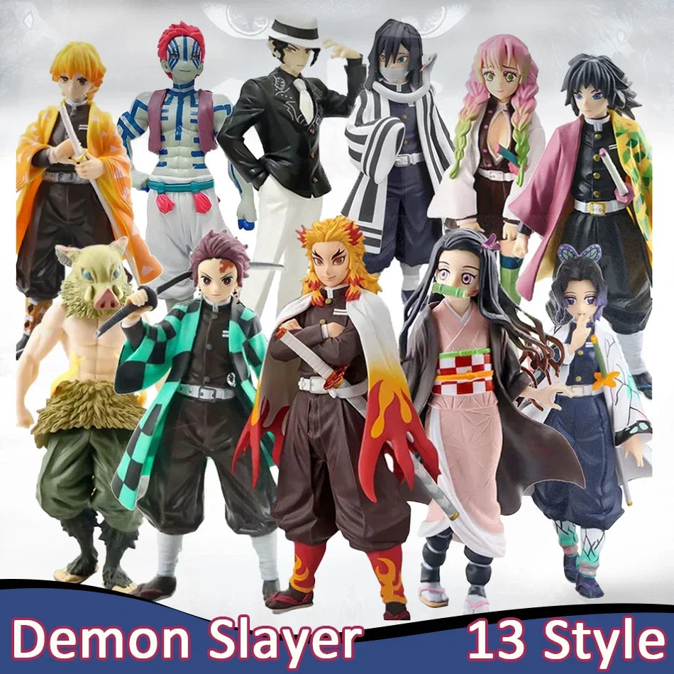 Anime 16CM Demon Slayer Kimetsu No Yaiba Figure Kamado Tanjirou Action Figure Agatsuma Zenitsu Nezuko Warrior PVC Model Toys AAA