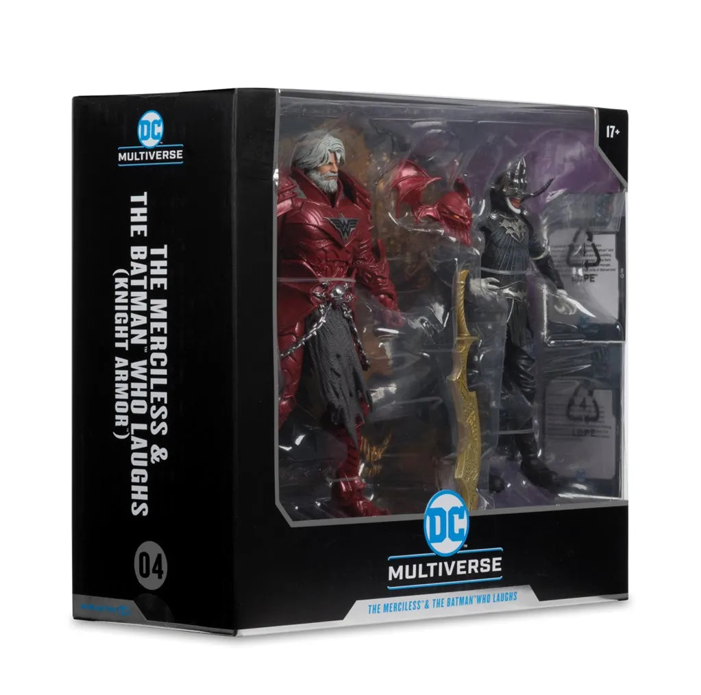 McFarlane Toys Collector Edition 2pk - #4 Batman Who Laughs (Knight Armor) & Merciless (Dark Multiverse) Action Figur Model