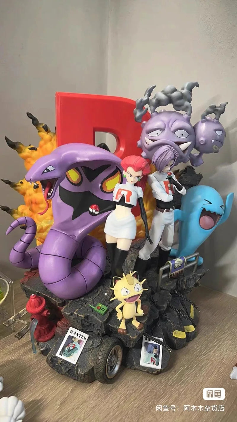 PokéMon Egg Rocket Team Shuttle Galaxy Musashi Kogoro Meow Meow Anime Gk Handmade Doll Statue Large Pendant Desktop Collection