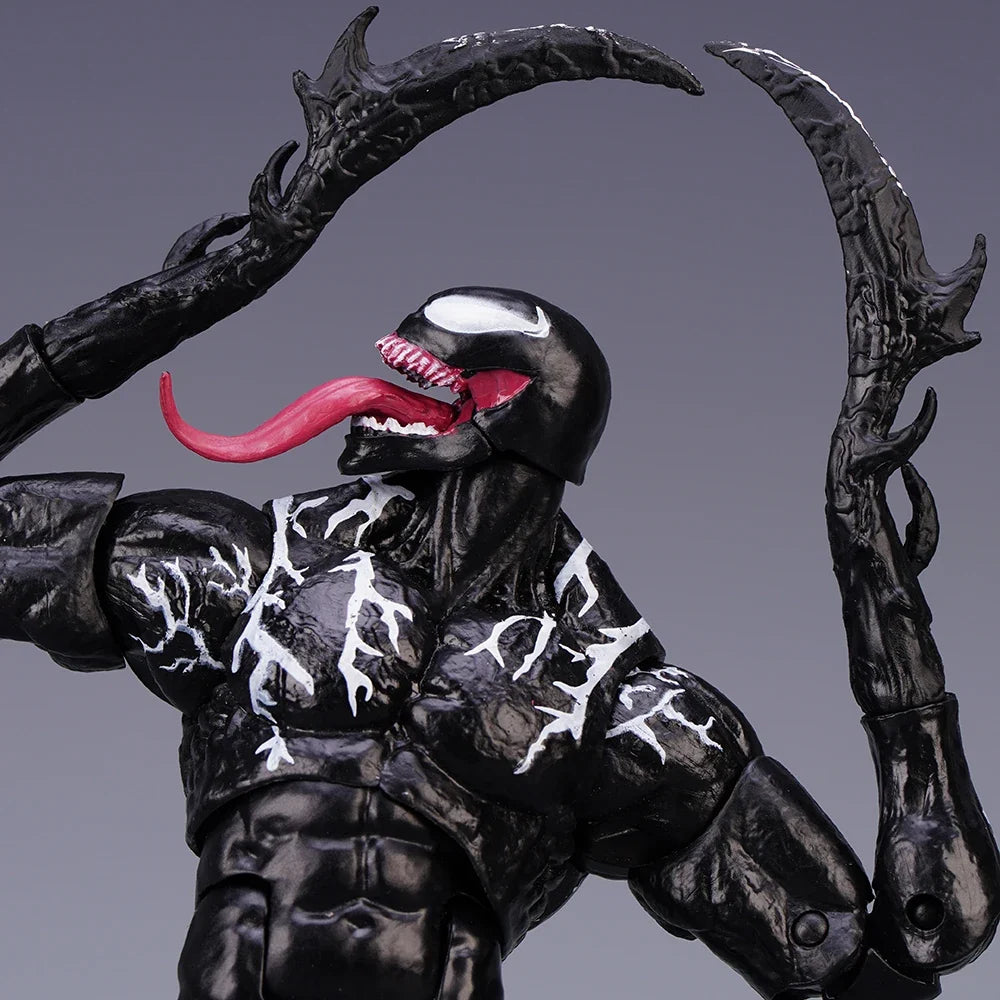 Venom Action Figure Hasbro SHFiguarts Symbiote Head Carving 2.0 SHF Movable Movies Model Doll Collectible Kids for Toy Gift