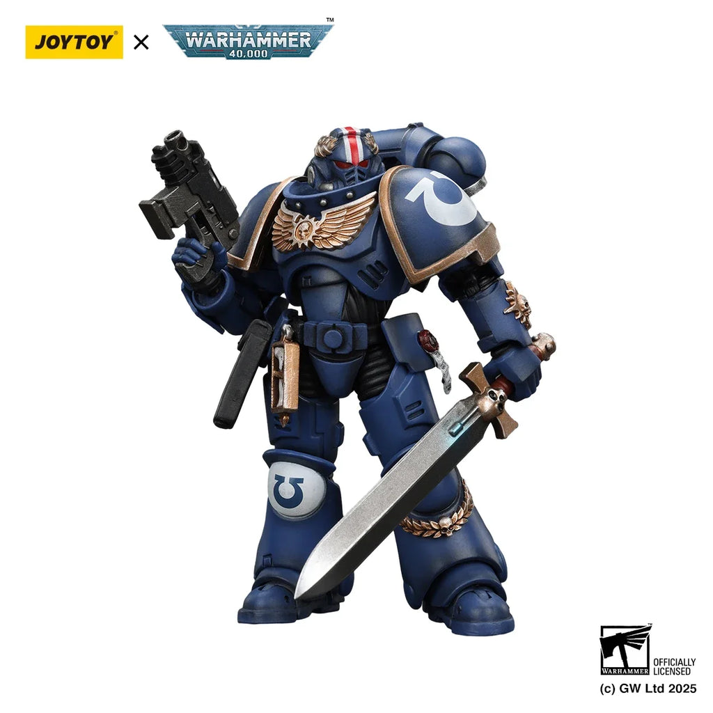 JOYTOY 1/18 Action Figure Warhammer 40K Ultramarines Primaris Lieutenant Argarant 3.0 Collection Model JT4065