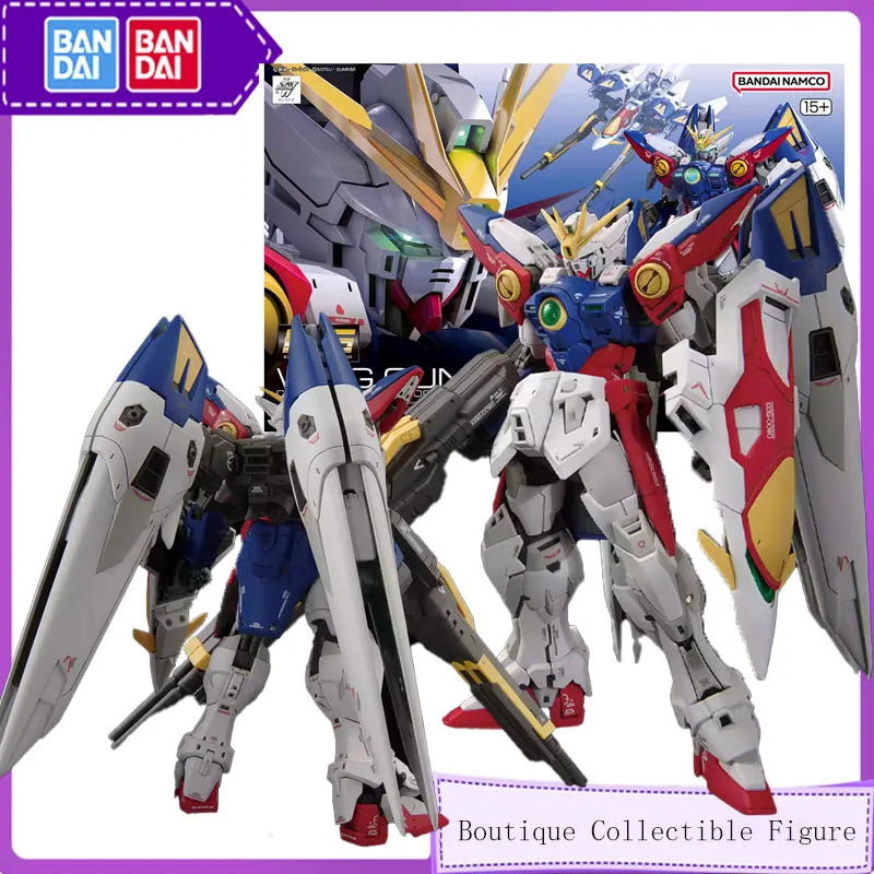 Bandai Original RG 1/144 Anime WING GUNDAM ZERO Assembly Model kit Action Figure Toys For Kids Collectibles Gift