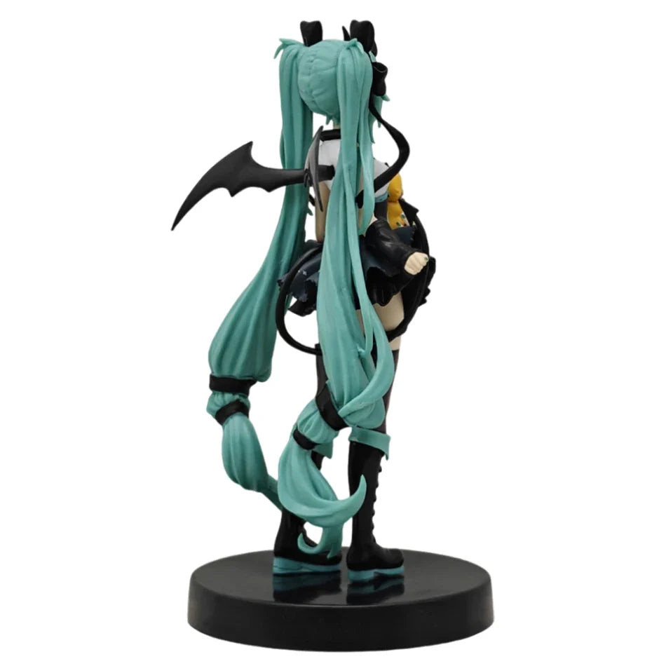 19CM Anime Little Devil Hatsune Miku Handmade Little Raccoon Chuyin Dark Angel PVC Peripheral Model Animation Ornaments Toy Gift