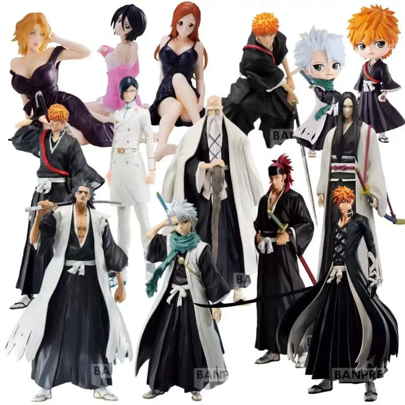 Bleach Blind Box Anime Mini Figures Random Soul Reaper Character PVC Model Desk Decoration Collectible Toy Gift