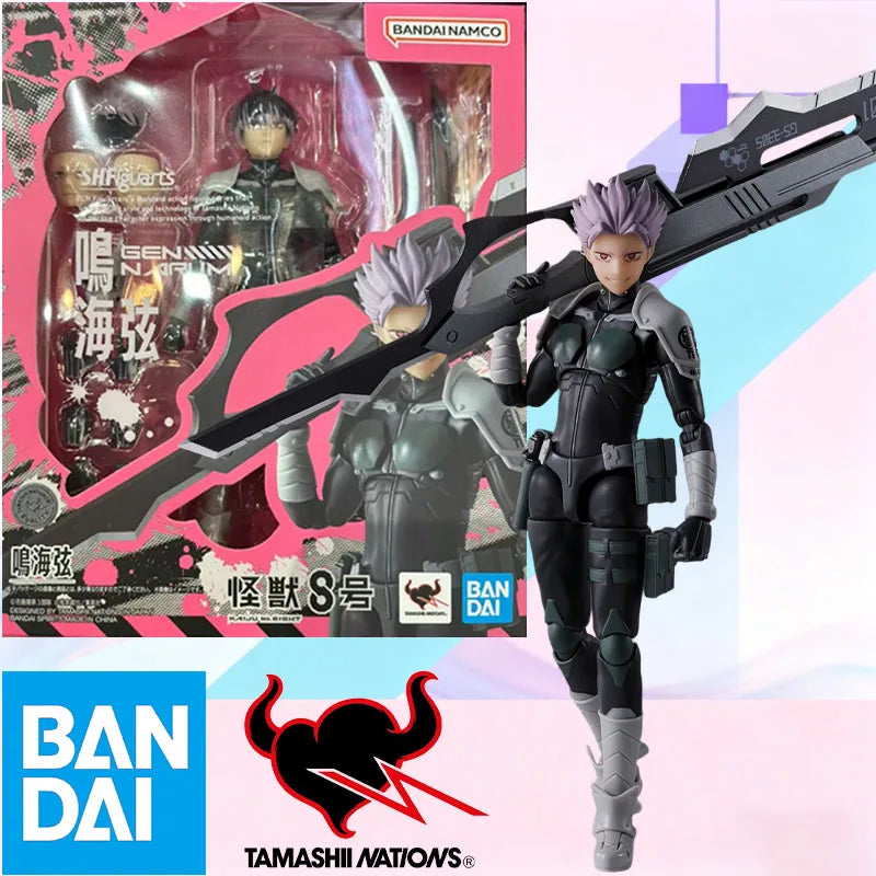 Spot SaleSHF Narumi Gen 145mm Bewegliche Actionfigur Kaiju No.8 PVC ABS Sammlerstück Bandai Spirits Mit austauschbaren Haaren & Gesichtern