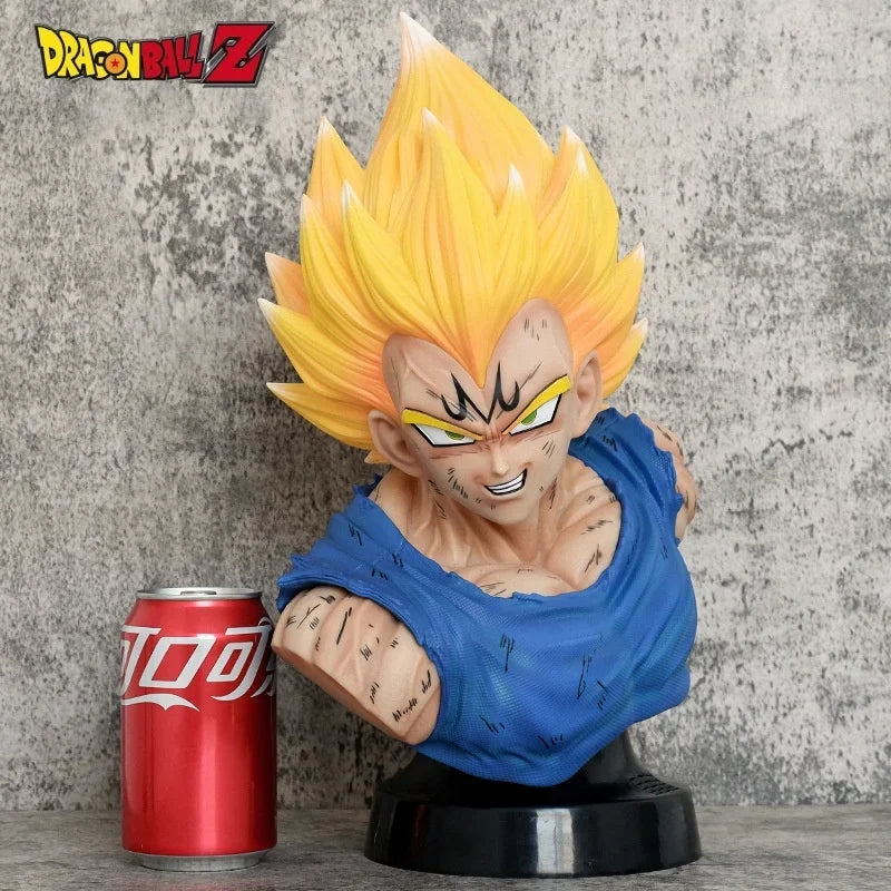 37CM Dragon Ball Z Anime Figure Demonized Vegeta Half Bust Super Saiyan Pvc Model Decoration Ornaments Collection Kids Gift Toys