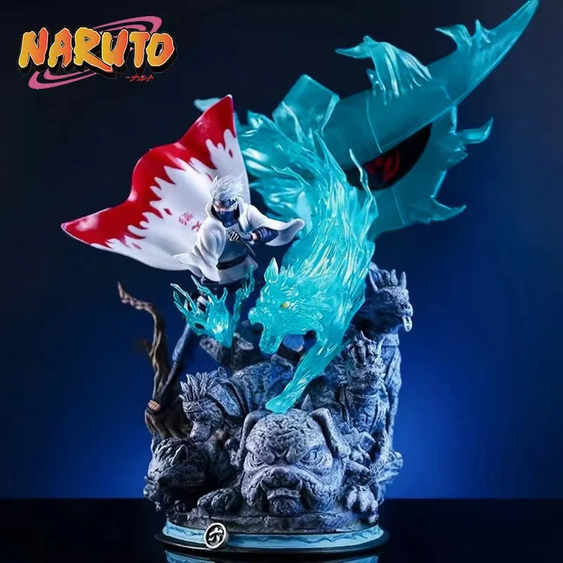26CM Naruto Anime Figure Hatake Kakashi Statue Figurine Model Doll Ornament Collection Room Decora Desk Toy Gift