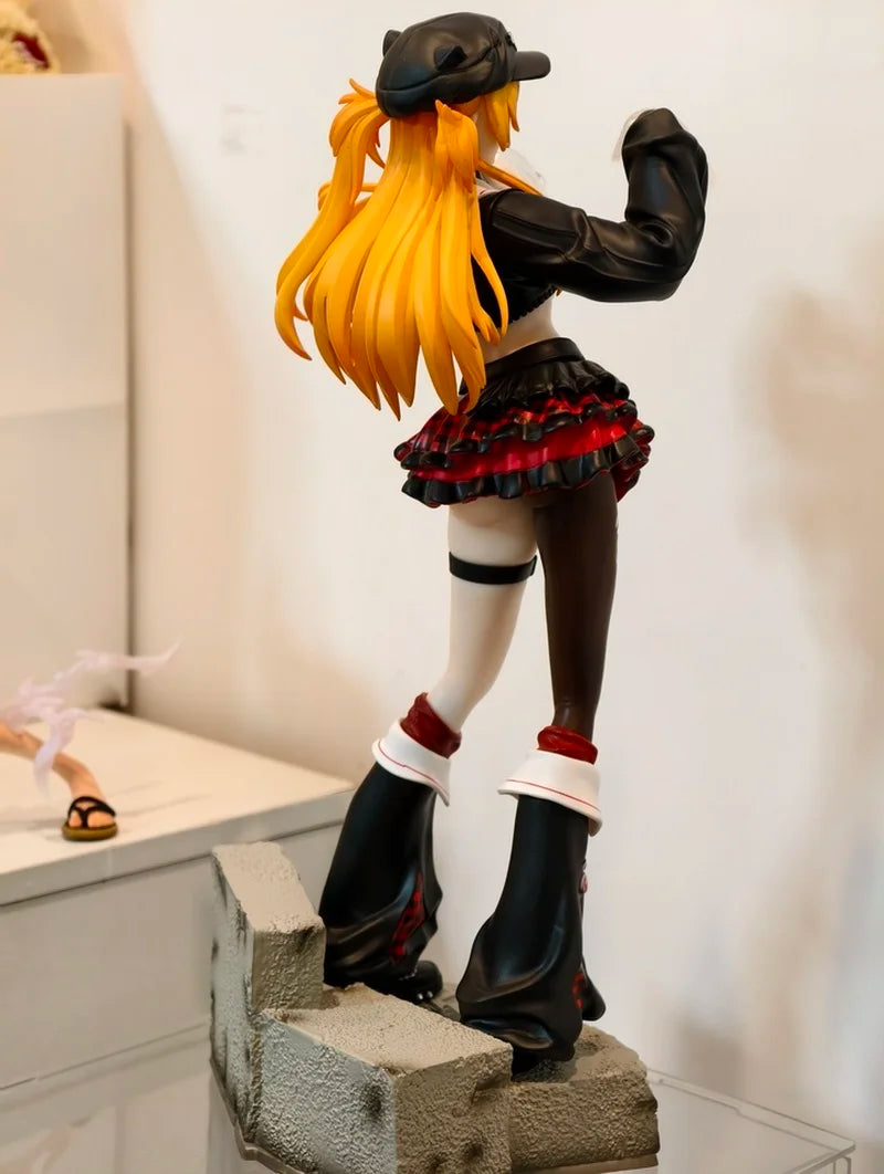 Rock Band Anime Figures Asuka Model 33cm Rock Style Decoration Beautiful Girl Model Statue Collectible Cute For Toys Kids Gifts