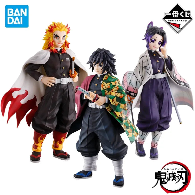 In Stock Original BANDAI Ichiban Kuji Demon Slayer Rengoku Kyoujurou Tomioka Giyuu Kochou Shinobu Anime Figures Toy Gifts