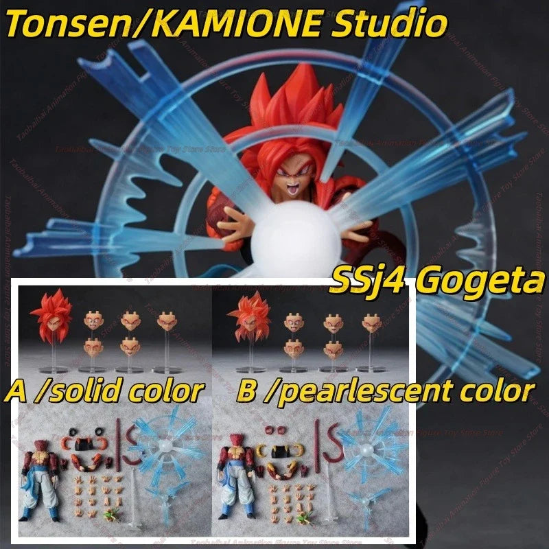 Tonsen/KAMIONE Studio Dragon Ball Series SHF Fusion Warrior SSj4 Gogeta 1/12 Action Figure Anime Character Figure