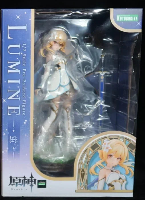 In Stock Kotobukiya Aether Lumine Original Anime Figure 27CM MiHoYo Genshin Impact Traveler Model Doll Collectible Figurine Toy