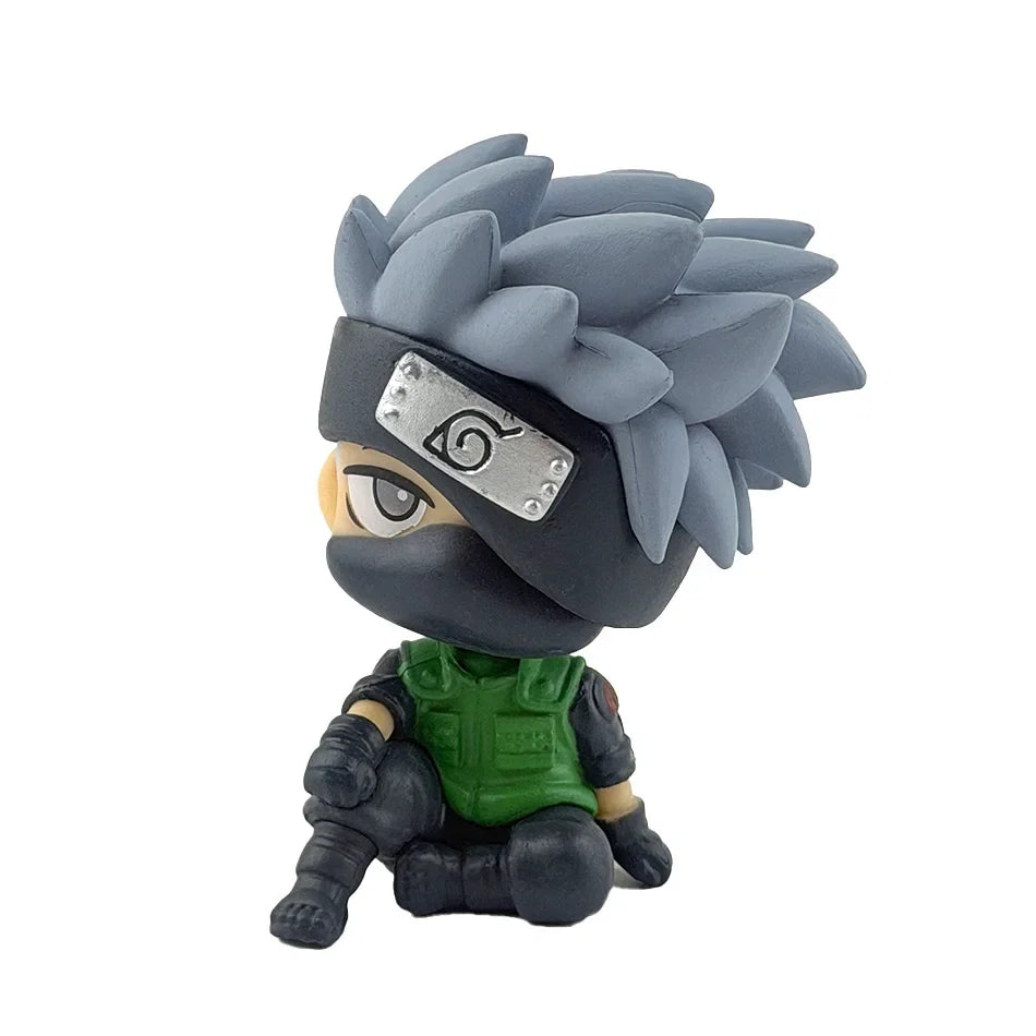 9cm Naruto Anime Figure Naruto Kakashi Action Figure Q Version Kawaii Sasuke Itachi Figurine Car Decoration Collection Model Toy