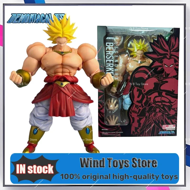 In Stock Dragon Ball Demoniacal Fit DF SHF Legendary Berserker Shatter The Universe Broly Action Figure Toy Model Gift