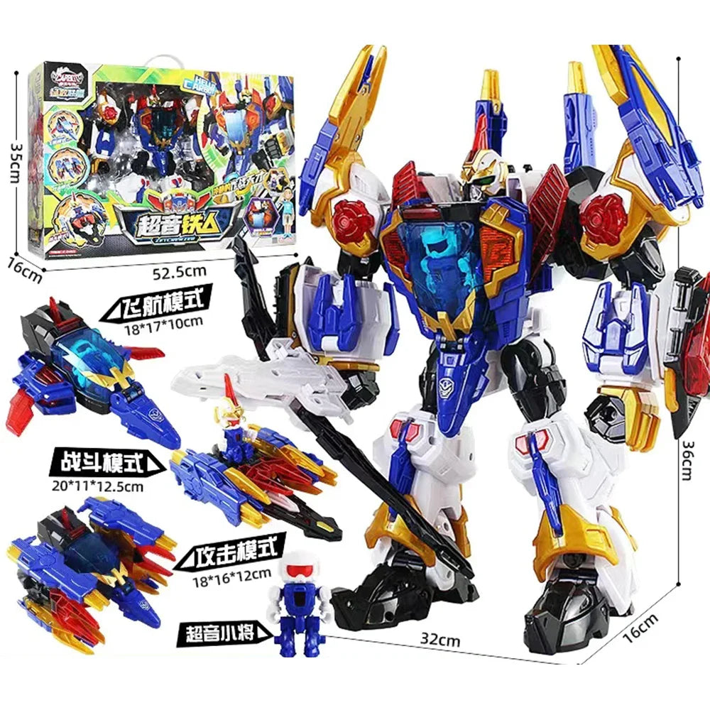 5 IN 1 Carbot Safari Saver Verformbarer Roboter zu Auto Spielzeug Actionfiguren Penta Storm Modell Deformationsautos Spielzeuggeschenk