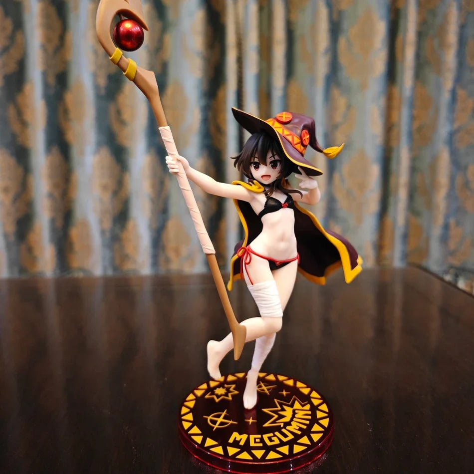 Anime Figure KonoSuba: God's Blessing on This Wonderful World! Megumin the Great Mage Swimsuit Beautiful Girl Figure Model Toys