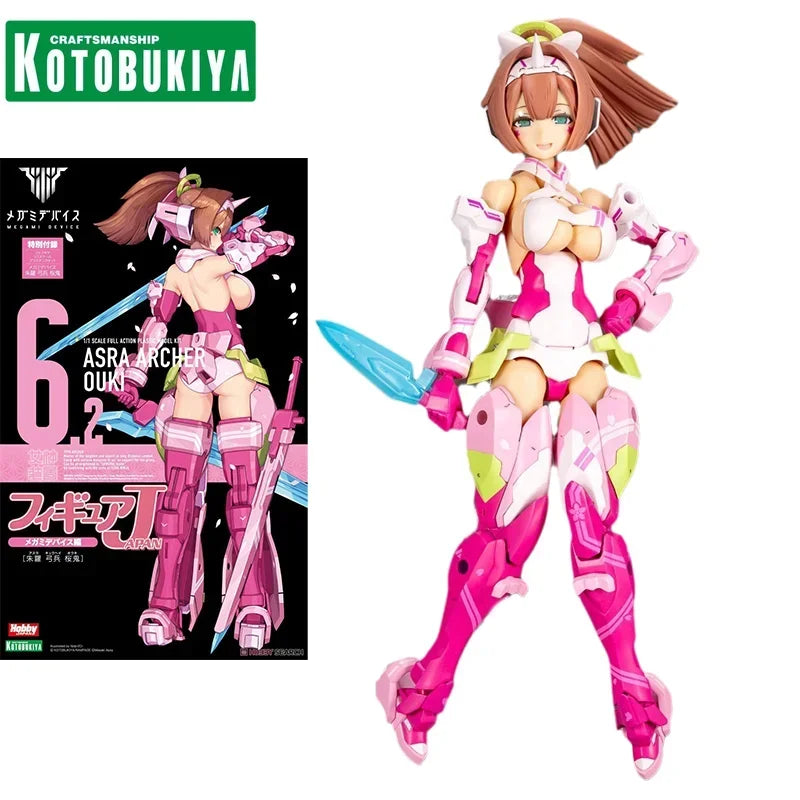 MEGAMI DEVICE ASRA ARCHHER OUKI Kotobukiya Original Model Kit Anime Action Figure Assembly Model Toy for Boys Gifts 140mm