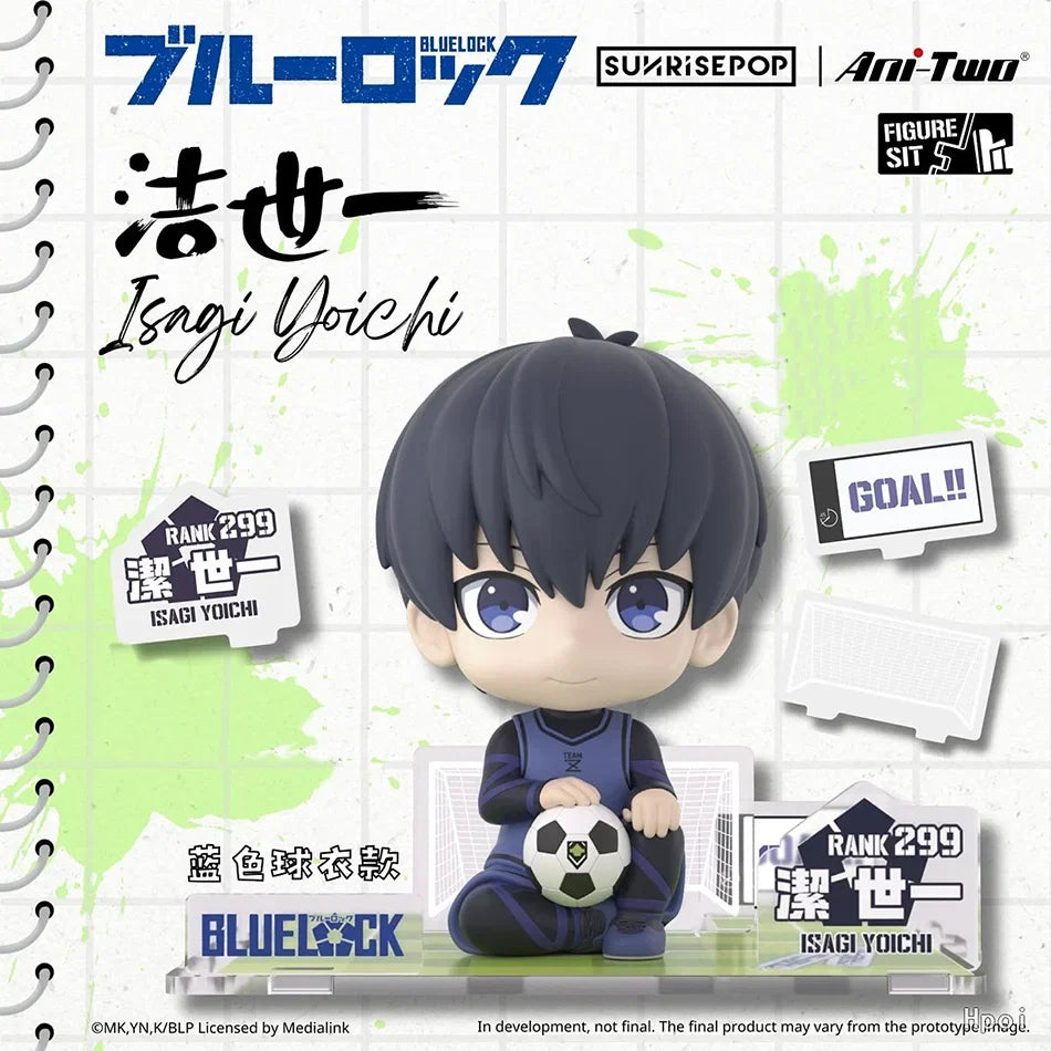 Blue Lock Kawaii Nagi Yisagi Isagi Yoichi Sitting Action Figure Doll Tabletop Model Anime Peripheral Creative Birthday Gift Toy