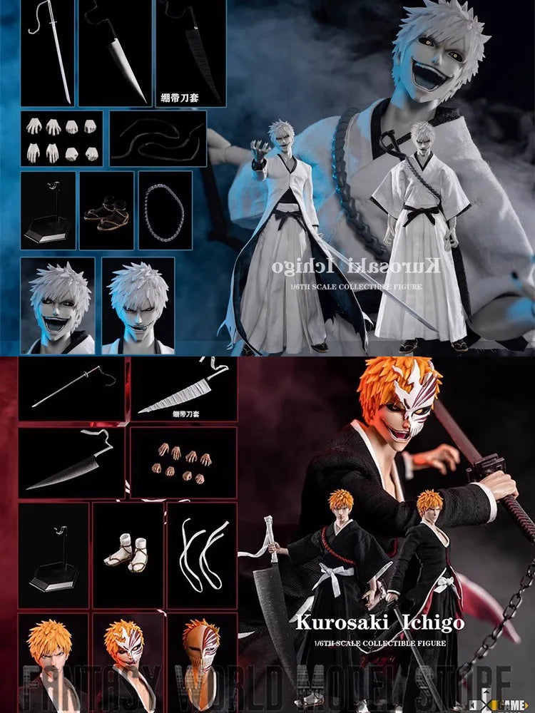 In Stock GAMETOYS GT-004 1/6 Scale Anime Characters Kurosaki ichigo 12" Full Set Collectible Male Action Figure Model Doll Gifts