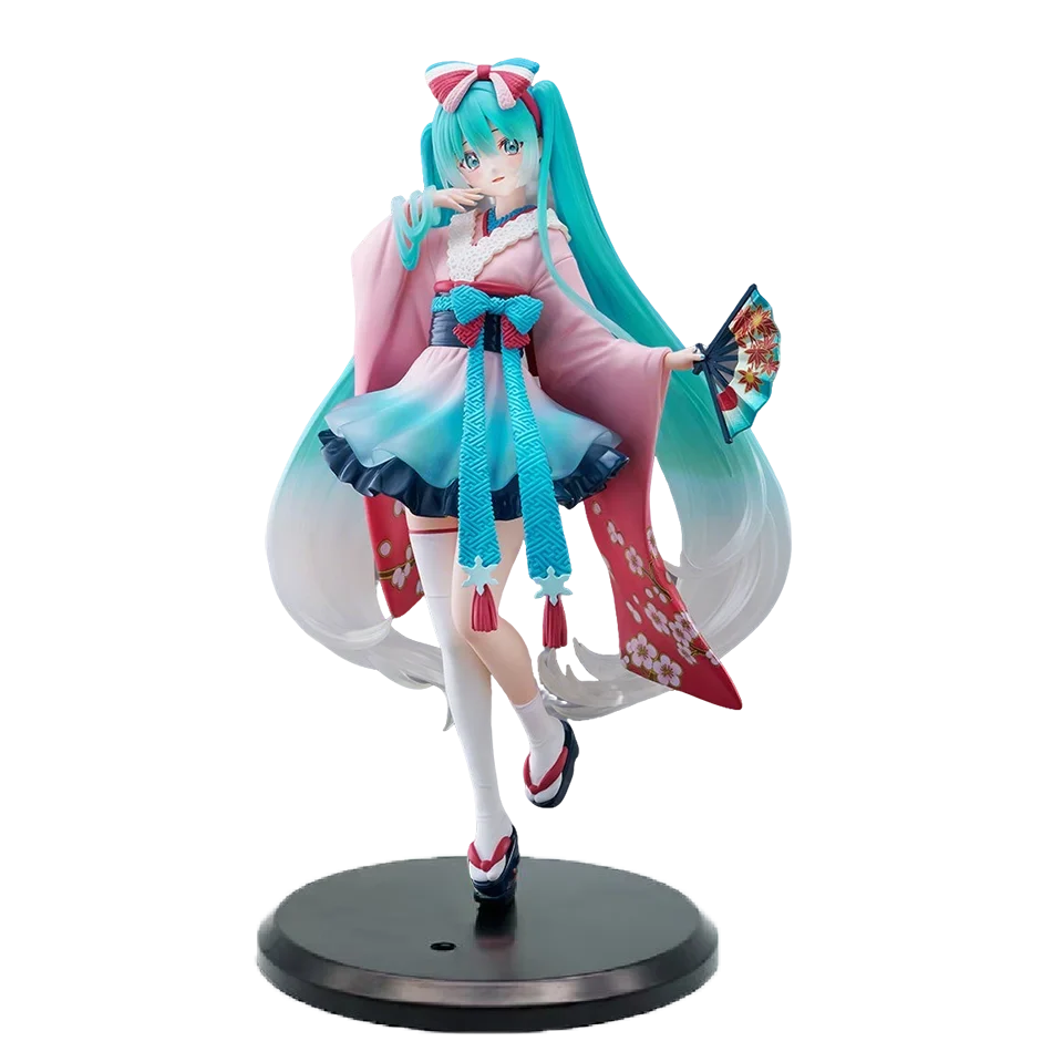 Hot 18CM Anime Hatsune Miku Neo Tokyo Series Kimono Figure Anime Peripheral Collectible Models Decorations Children Kawaii Gift