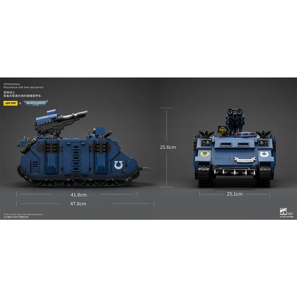 HIPLAY JOYTOY Warhammer 40,000 Ultramarines Razorback with twin lascannon JT01802 1/18 Scale Action Figure