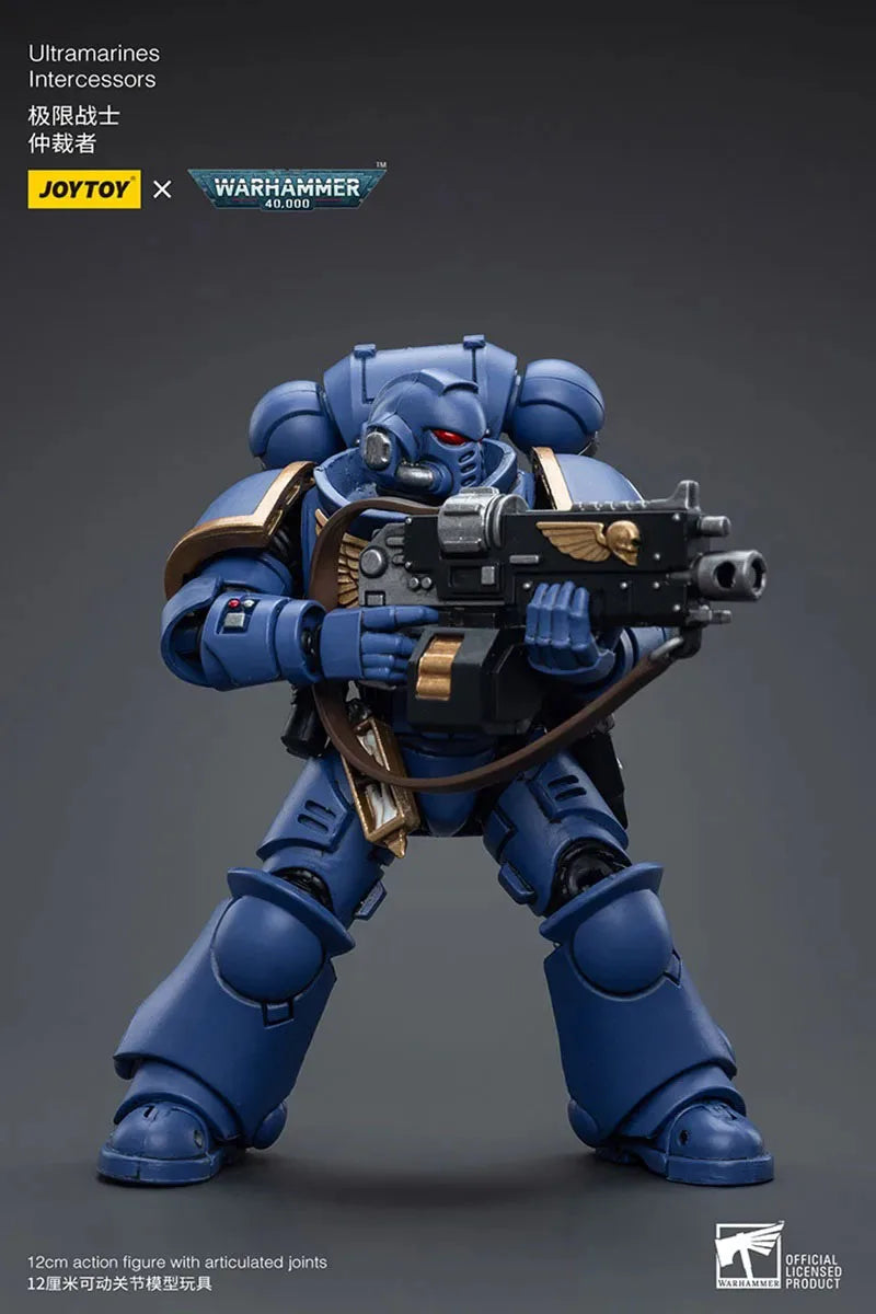 JOYTOY Warhammer 40K 1/18 Ultramarines Intercessors Action Figure 12cm Soldier Figurine Model Toy for Collection