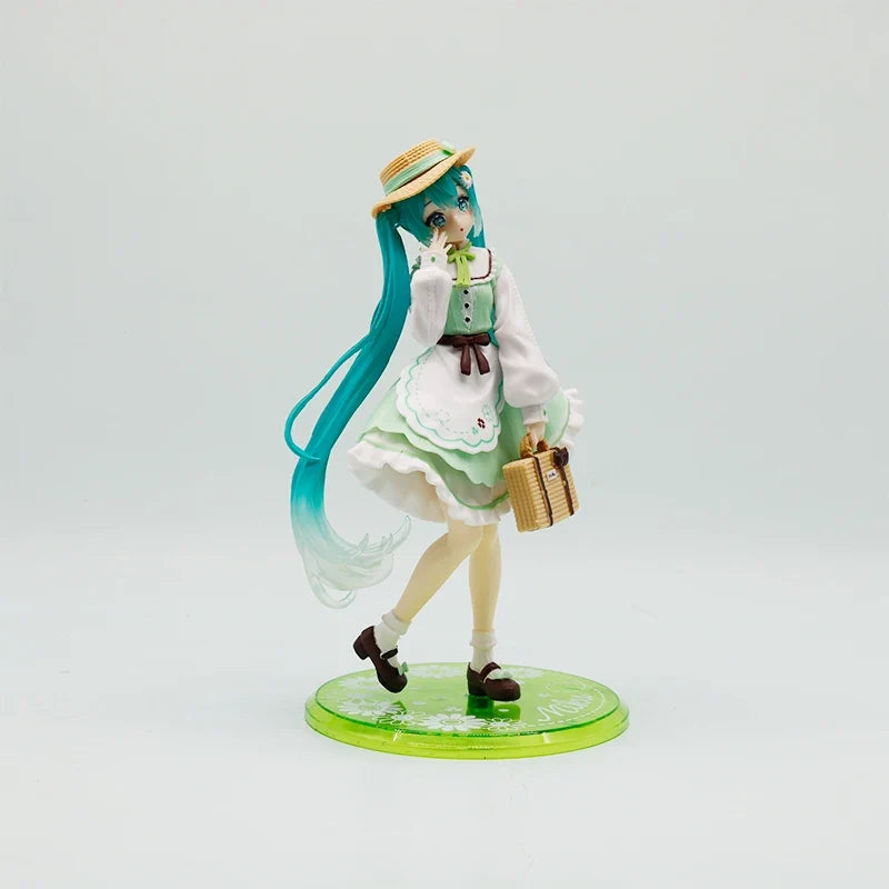 Christmas Anime 20cm Standing posture Green Dress PVC Action Figure Model Doll Decoration for Valentine's Day Gift