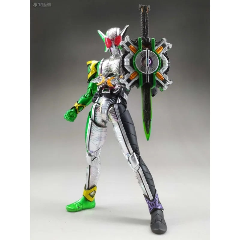 BANDAI Original S.H.Figuarts True Bone Carving Kamen Rider W Series Ultimate Wind Ace\fang Joker  Anime Action Figure Model Toys