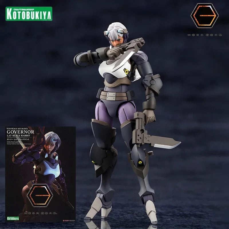 Kotobukiya Original HEXA GEAR Series LAT Black Rabbit Action Figure Assembly Desktop Decoration Ornament Toys Collectible Model