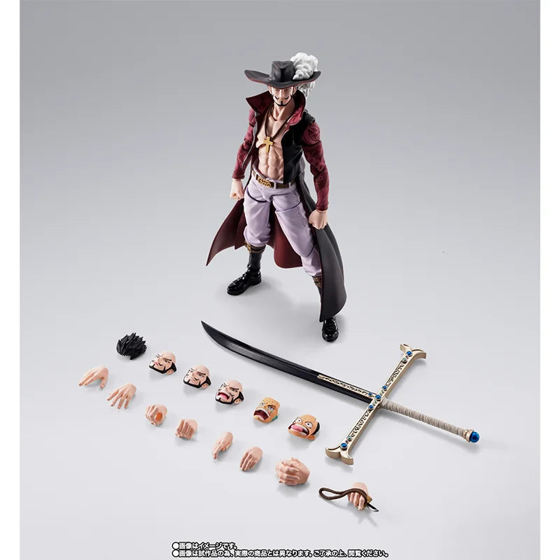 Bandai S.H.Figuarts SHF ONE PIECE RORONOA DRACULE.MIHAWK -HAWKEYE- Model Kit Action Figures Model Toy Gift for Children