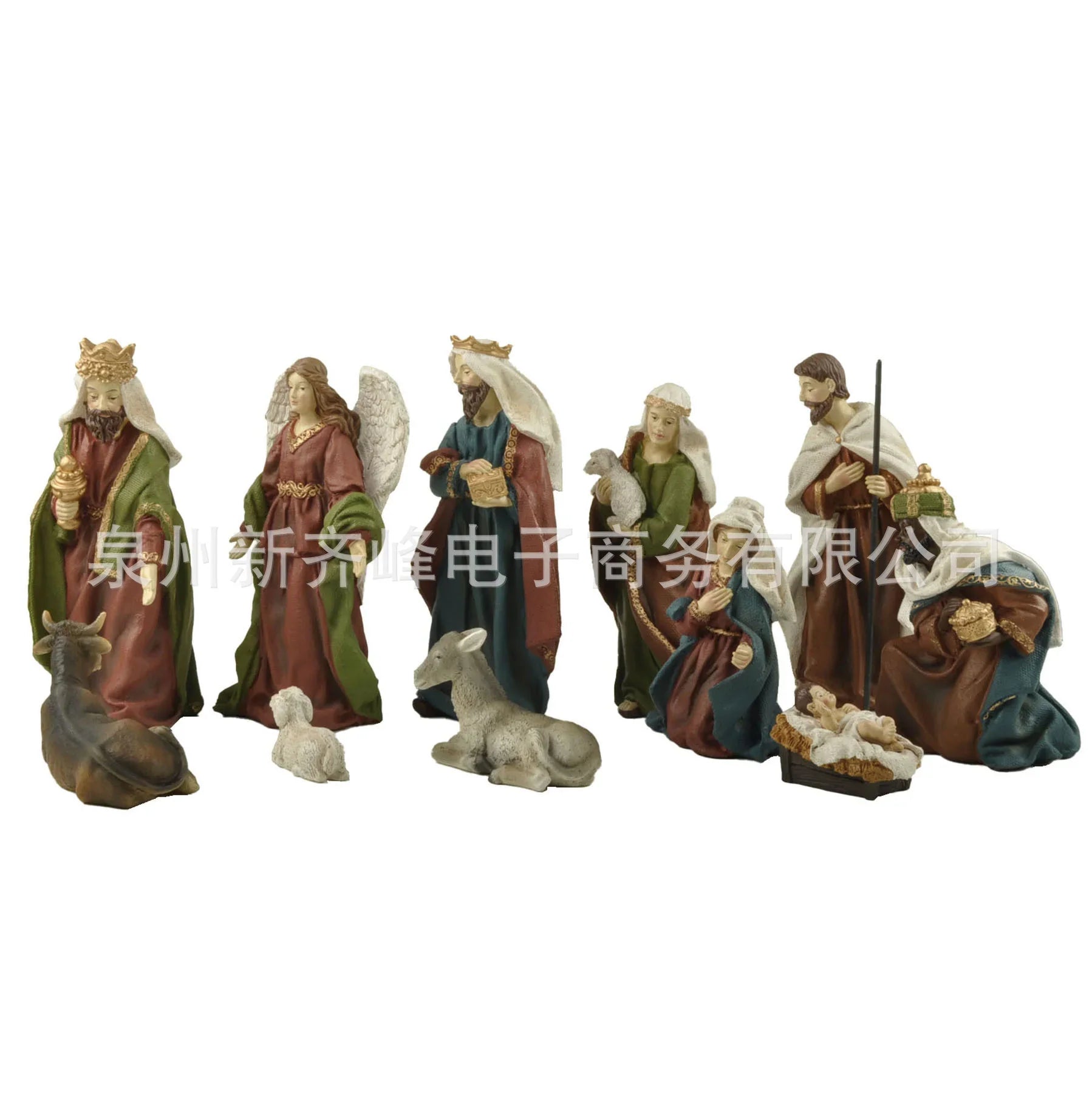 Realistic 11 Piece 18.5cm Figurine Set For Christmas Religious Nativity Scene Home Church Table Decor For Family Holiday Gift