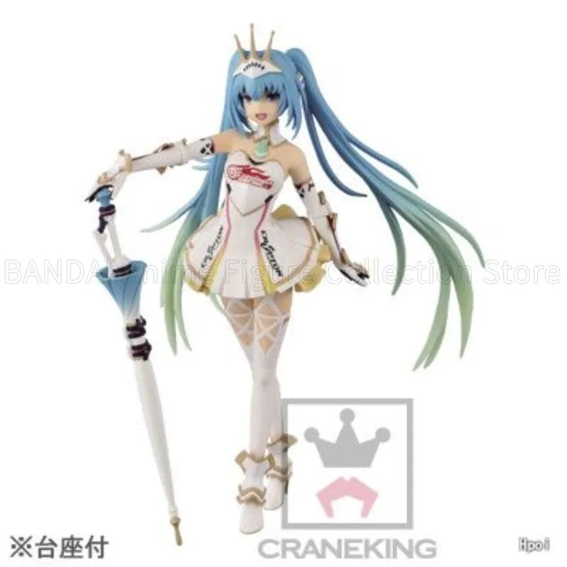 In Stock Original BANPRESTO SQ Hatsune Miku Racing Version 2015 Anime Humanoid Toys Gifts Decoration Collection