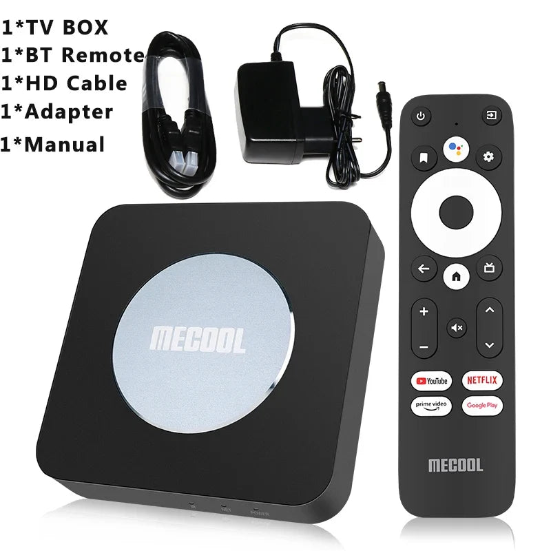 Mecool KM2/KM2 plus 4K Android TV Box Amlogic S905X4 2GB 16GB USB3.0 100M LAN 2.4G 5G WiFi doby atmos Audio TV BOX 2025 new