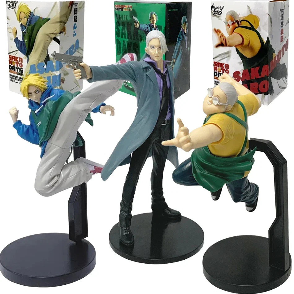 21-23CM Anime SAKAMOTO DAYS Figure Toys Taro Sakamoto Shin Asakura Action Figural Dolls PVC Model Desk Ornaments Birthday Gifts