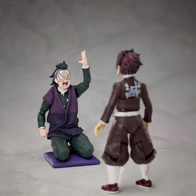 In Stock Original Aniplex+ Zero G Act Buzzmod Shinazugawa Sanemi Shinazugawa Genya 15cm Animated Action Set Model Toy