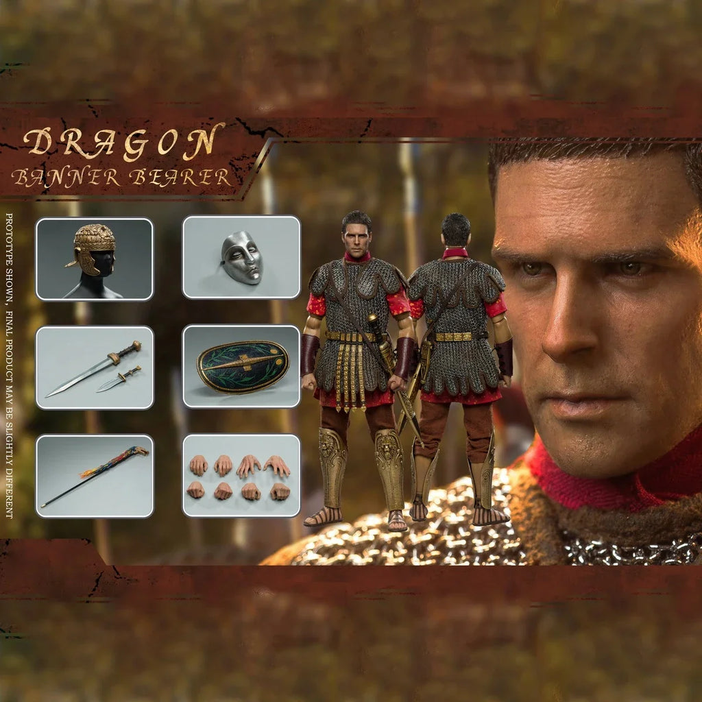 HHMODEL X HAOYUTOYS 1/6 Empire Series Dragon Flag Bearer 12 Zoll Actionfigur - Vollständiges Sammlermodell zum Ausstellen