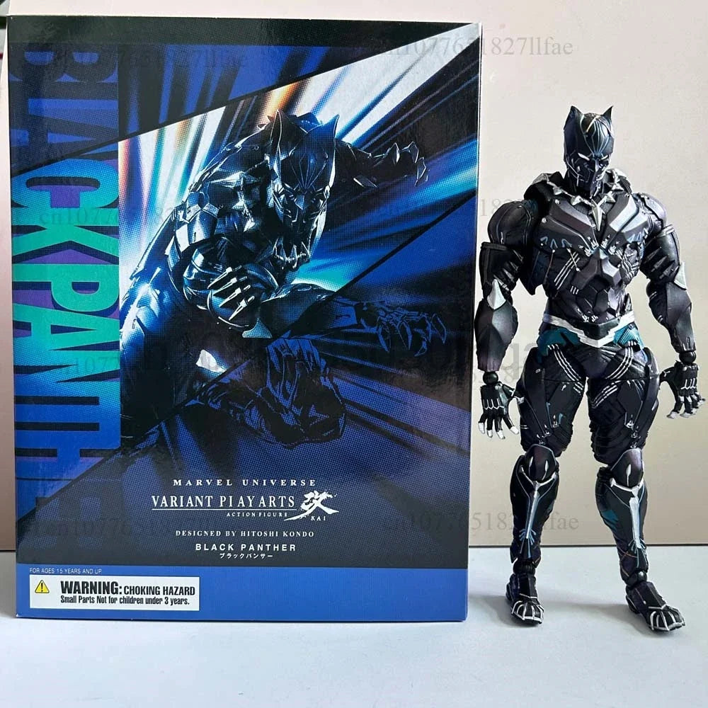 Play Arts Kai Black Panther The Avengers The Dark knight Night Wing PVC Action Figure Model Toys Joint Movable Cool Room Decor